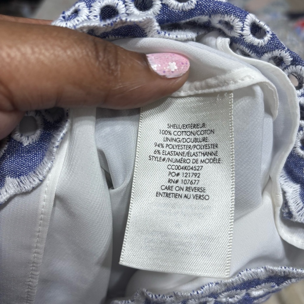 Alice and Olivia Chambray Eyelet Dress size 2 NWOT - Picture 7 of 7